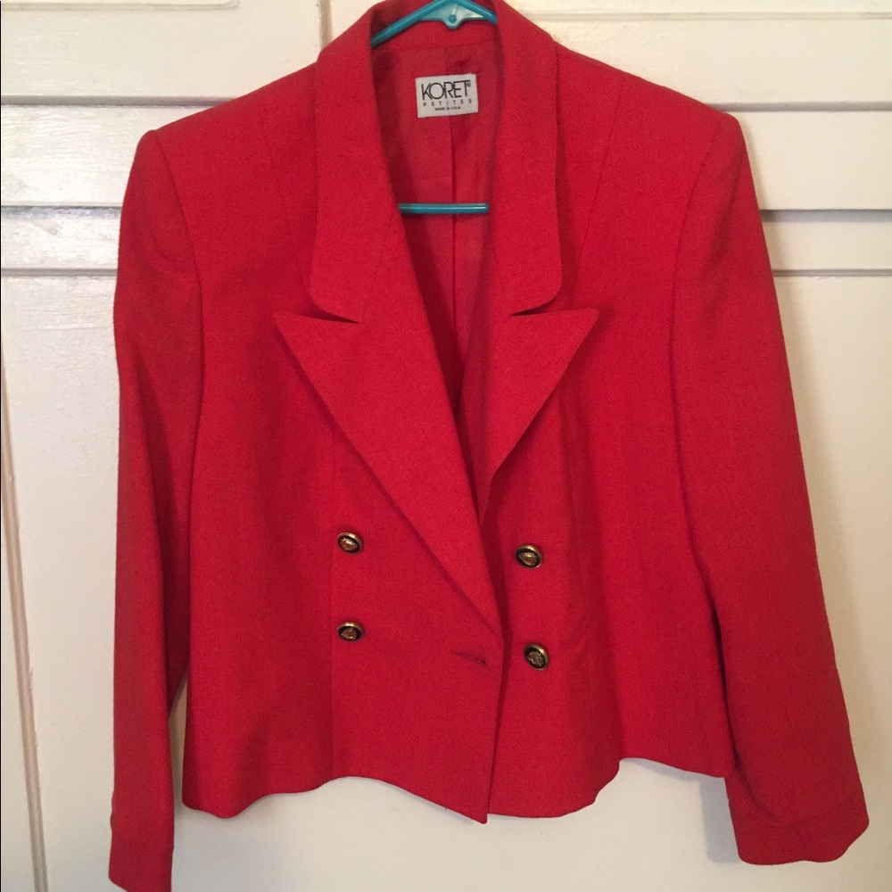 KORET Red Vintage Nautical Blazer